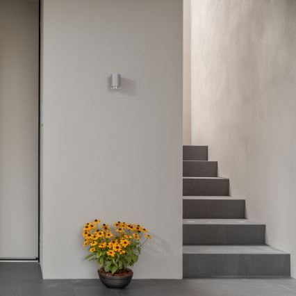 Brilagi - Aplique de pared exterior LED RGBW regulable MATERA 1xGU10/6W/230V 3000K IP54 gris + mando a distancia