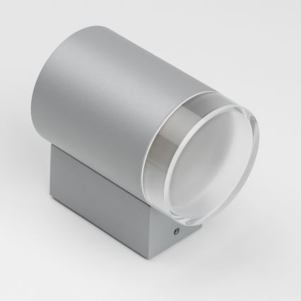 Brilagi - Aplique de pared exterior LED RGBW regulable MATERA 1xGU10/6W/230V 3000K IP54 gris + mando a distancia