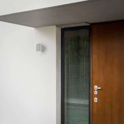 Brilagi - Aplique de pared exterior LED RGBW regulable MATERA 1xGU10/6W/230V 3000K IP54 gris + mando a distancia