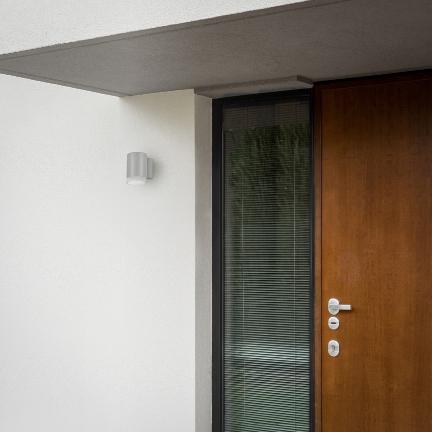 Brilagi - Aplique de pared exterior LED RGBW regulable MATERA 1xGU10/6W/230V 3000K IP54 gris + mando a distancia