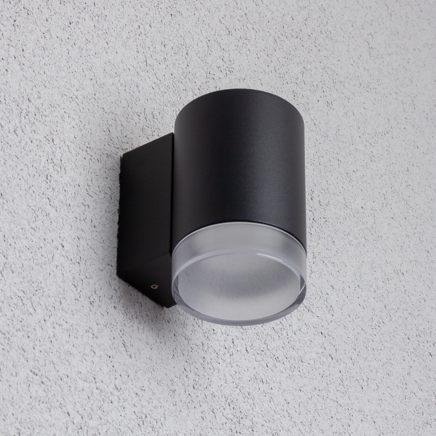 Brilagi - Aplique LED RGBW regulable de pared para exterior MATERA 1xGU10/6W/230V 3000K IP54 negro + mando a distancia