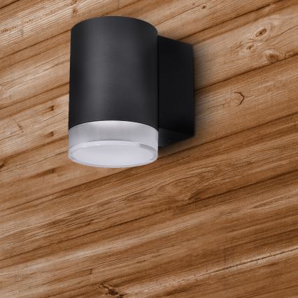 Brilagi - Aplique LED RGBW regulable de pared para exterior MATERA 1xGU10/6W/230V 3000K IP54 negro + mando a distancia