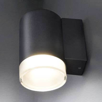 Brilagi - Aplique LED RGBW regulable de pared para exterior MATERA 1xGU10/6W/230V 3000K IP54 negro + mando a distancia