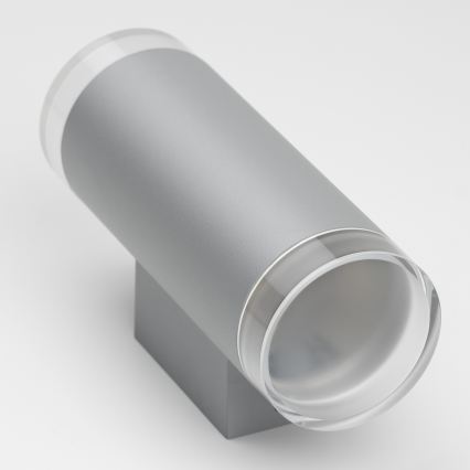 Brilagi - Luminaria de pared exterior LED RGBW regulable MATERA 2xGU10/6W/230V 3000K IP54 gris + mando a distancia