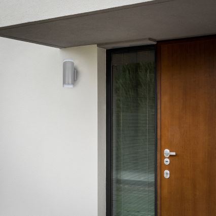 Brilagi - Luminaria de pared exterior LED RGBW regulable MATERA 2xGU10/6W/230V 3000K IP54 gris + mando a distancia