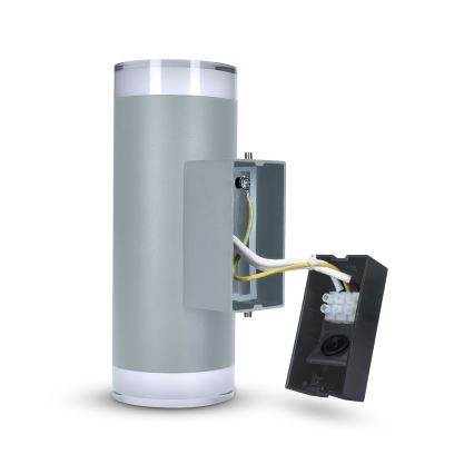 Brilagi - Luminaria de pared exterior LED RGBW regulable MATERA 2xGU10/6W/230V 3000K IP54 gris + mando a distancia