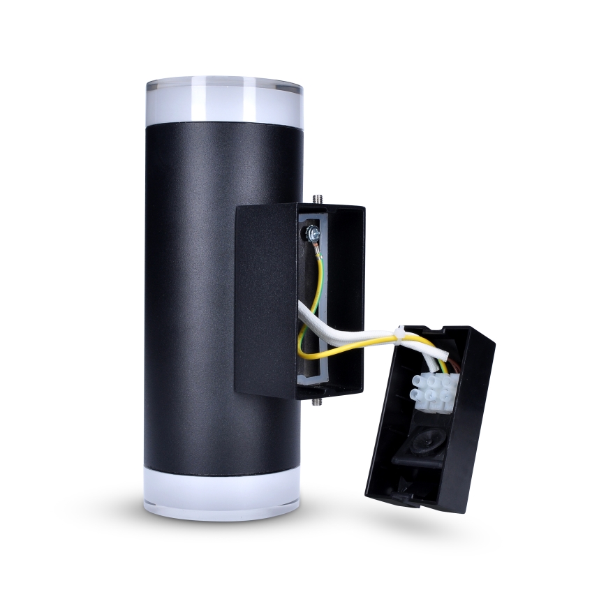 Brilagi - Aplique de pared exterior LED RGBW regulable MATERA 2xGU10/6W/230V 3000K IP54 negro + mando a distancia