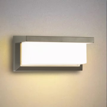 Brilagi - Aplique de pared exterior LED RGBW regulable BRICKY 1xE27/15W/230V 2700-6500K IP54 gris