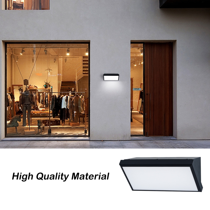 Brilagi - Aplique de pared exterior LED RGBW regulable TRIANGLE 1xE27/15W/230V 2700-6500K IP65 negro