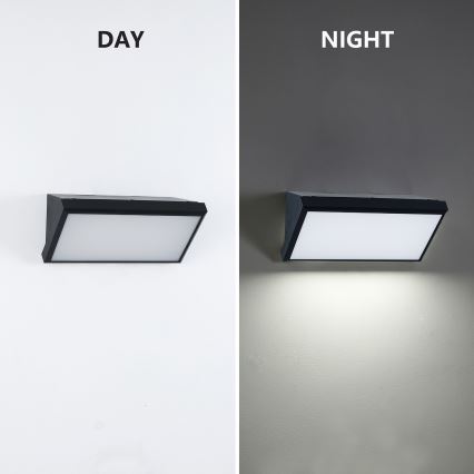 Brilagi - Aplique de pared exterior LED RGBW regulable TRIANGLE 1xE27/15W/230V 2700-6500K IP65 negro