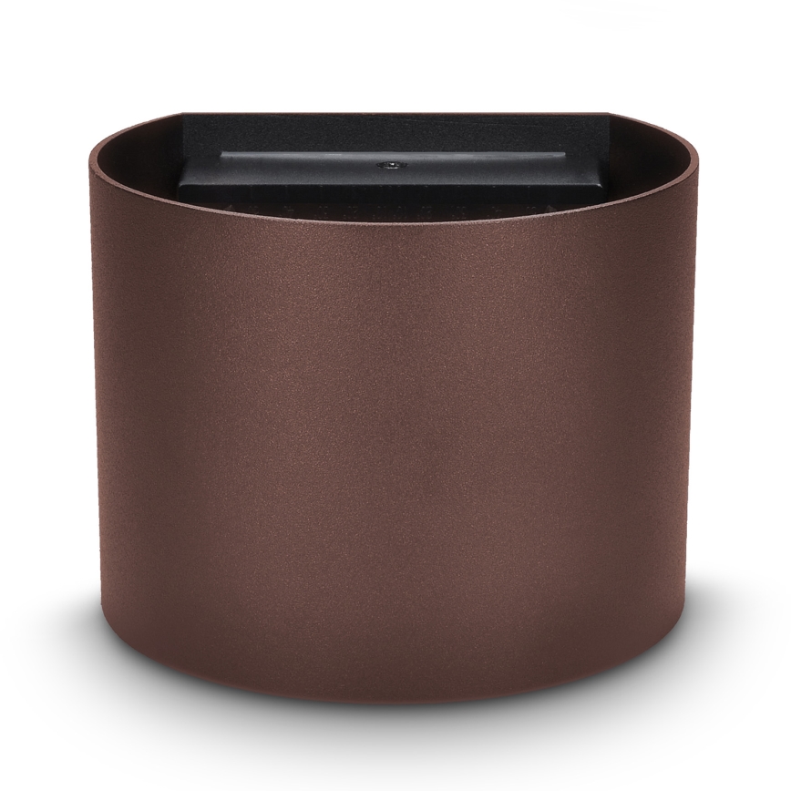 Brilagi - Aplique de pared exterior LED RONDO LED/6W/230V marrón IP54