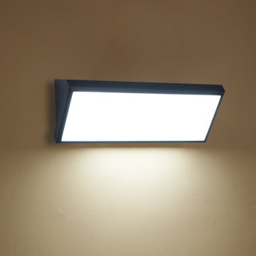 Brilagi - Aplique de pared exterior LED TRIANGLE/42W/230V 3000/4000/6500K 45 cm negro IP65