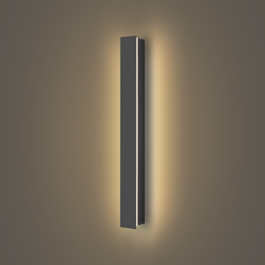Brilagi - Aplique de pared exterior LINEAR LED/12W/230V 3000K IP65 50 cm antracita