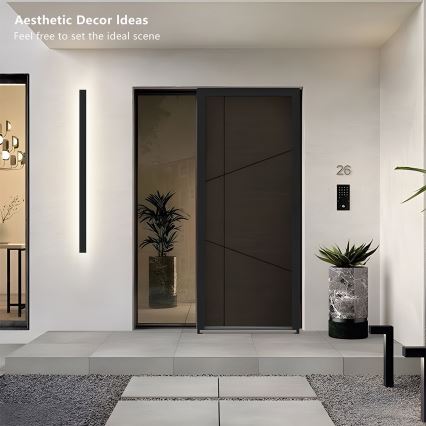 Brilagi - Aplique mural LED para exterior LINEAR LED/32W/230V 4000K IP65 140 cm negro CRI 90