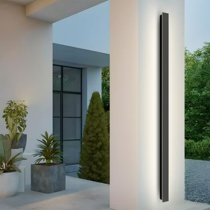 Brilagi - Aplique mural LED para exterior LINEAR LED/32W/230V 4000K IP65 140 cm negro CRI 90