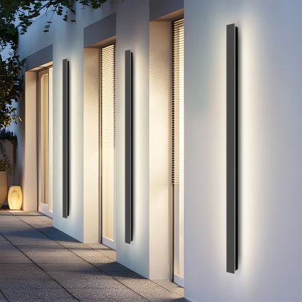Brilagi - Aplique mural LED para exterior LINEAR LED/32W/230V 4000K IP65 140 cm negro CRI 90