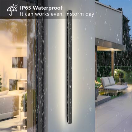 Brilagi - Aplique mural LED para exterior LINEAR LED/32W/230V 4000K IP65 140 cm negro CRI 90