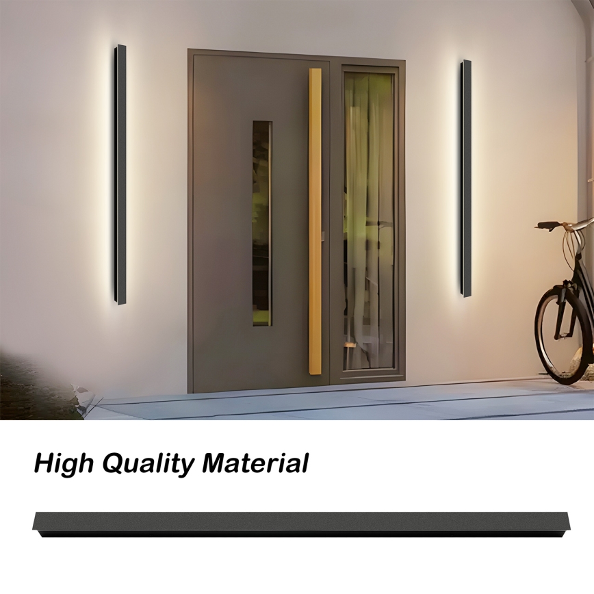 Brilagi - Aplique mural LED para exterior LINEAR LED/32W/230V 4000K IP65 140 cm negro CRI 90