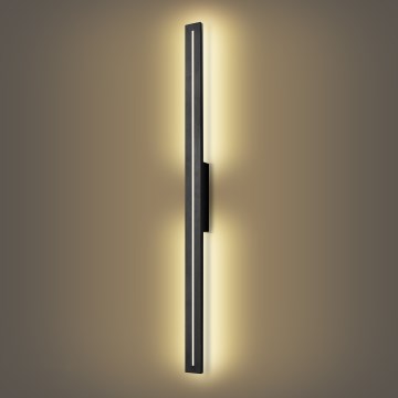Brilagi - Aplique de pared exterior LINEO LED/24W/230V 3000K IP65 100 cm negro