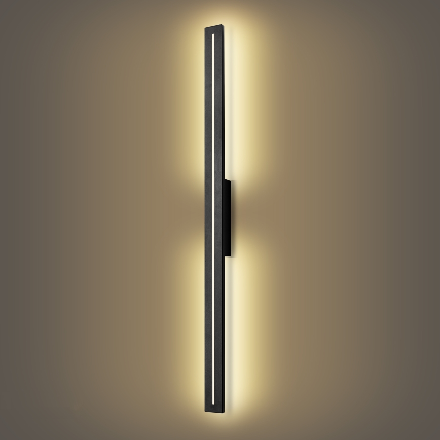 Brilagi - Aplique de pared exterior LINEO LED/24W/230V 3000K IP65 100 cm negro