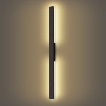 Brilagi - Aplique de pared exterior LUNA LED/24W/230V 3000K IP65 100 cm negro
