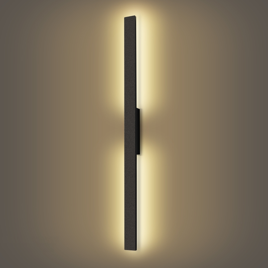 Brilagi - Aplique de pared exterior LUNA LED/24W/230V 3000K IP65 100 cm negro