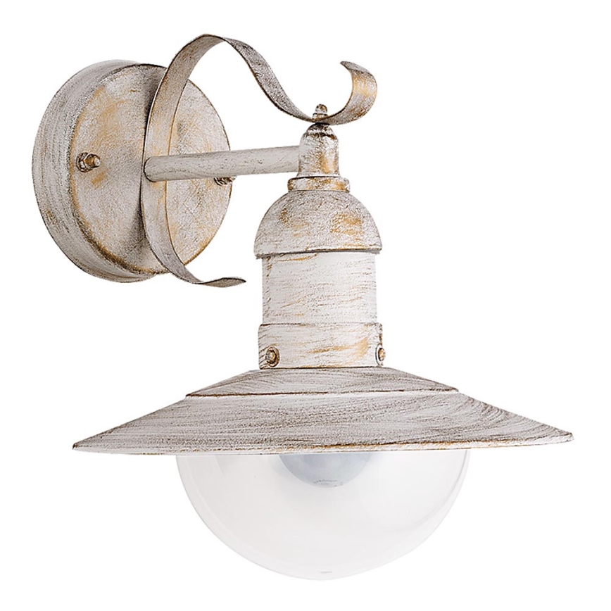 Brilagi - Aplique de pared exterior MOLDE 1xE27/60W/230V IP44 blanco/pátina