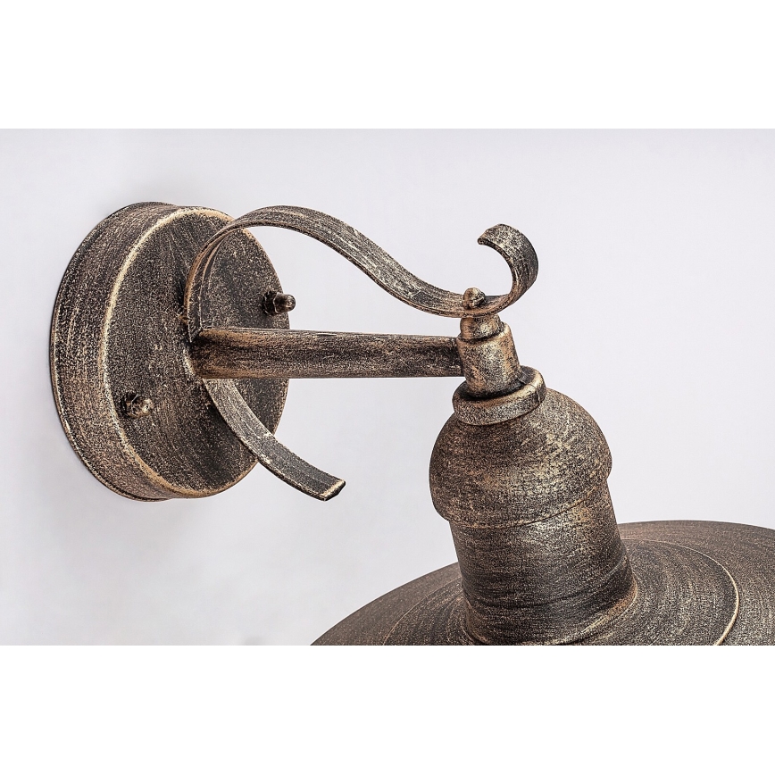 Brilagi - Aplique de pared exterior MOLDE 1xE27/60W/230V IP44 bronce/pátina