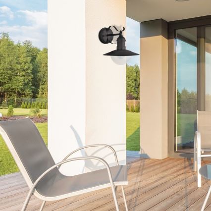 Brilagi - Aplique de pared exterior MOLDE 1xE27/60W/230V IP44 negro