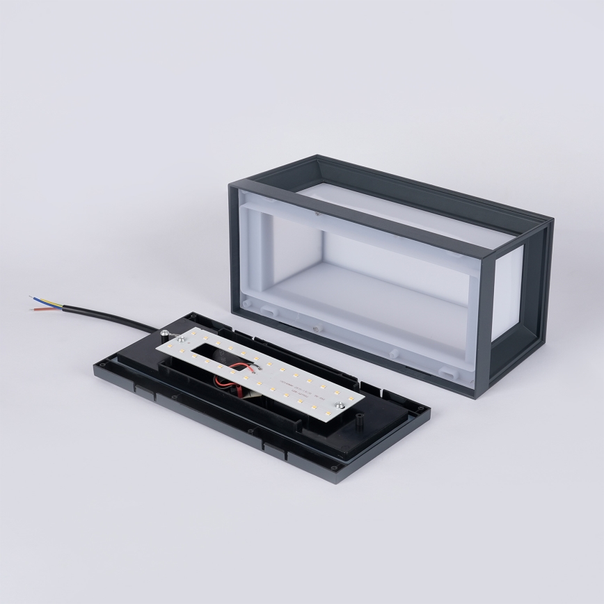 Brilagi - Aplique LED de pared para exterior PARKER LED/12W/230V 3000/4500/6000K antracita IP44