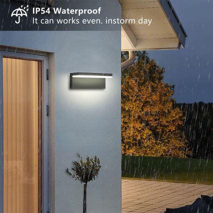 Brilagi - Aplique de pared exterior TESSI LED/10W/230V antracita IP54