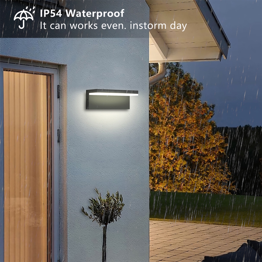 Brilagi - Aplique de pared exterior TESSI LED/10W/230V antracita IP54