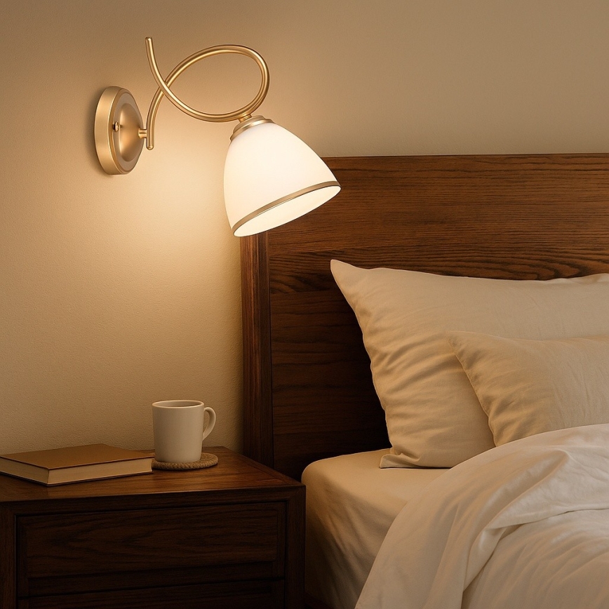 Brilagi - Aplique de pared FRED 1xE27/60W/230V dorado