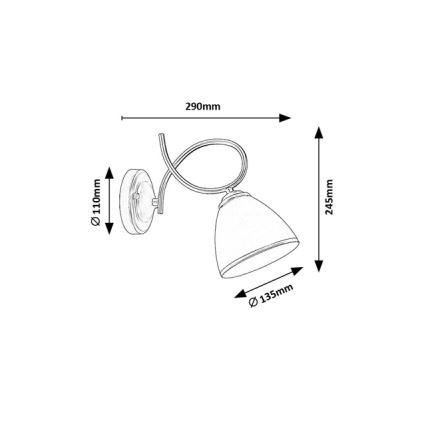 Brilagi - Aplique de pared FRED 1xE27/60W/230V dorado