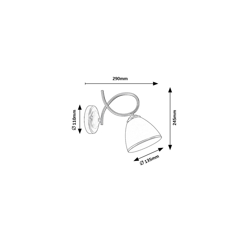 Brilagi - Aplique de pared FRED 1xE27/60W/230V dorado