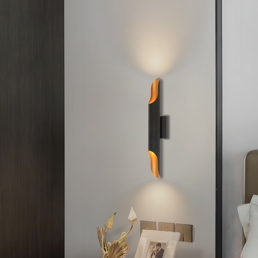 Brilagi - Aplique de pared KALMAR 2xE27/40W/230V negro/bronce