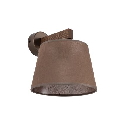 Brilagi - Aplique de pared LATTE 1xE27/15W/230V pino/marrón