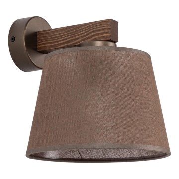 Brilagi - Aplique de pared LATTE 1xE27/60W/230V pino/marrón