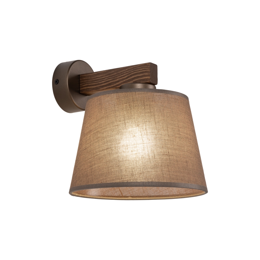 Brilagi - Aplique de pared LATTE 1xE27/60W/230V pino/marrón