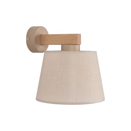 Brilagi - Aplique de pared LATTE SABIA 1xE27/15W/230V pino/beige