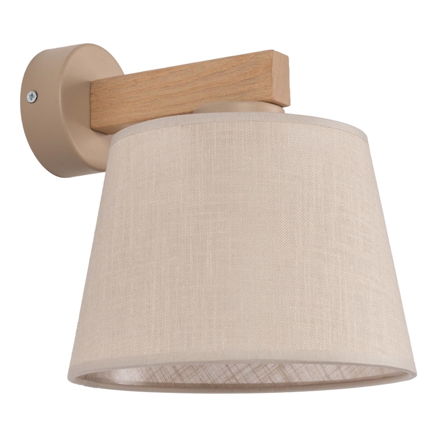 Brilagi - Aplique de pared LATTE SABIA 1xE27/60W/230V pino/beige