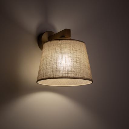 Brilagi - Aplique de pared LATTE SABIA 1xE27/60W/230V pino/beige