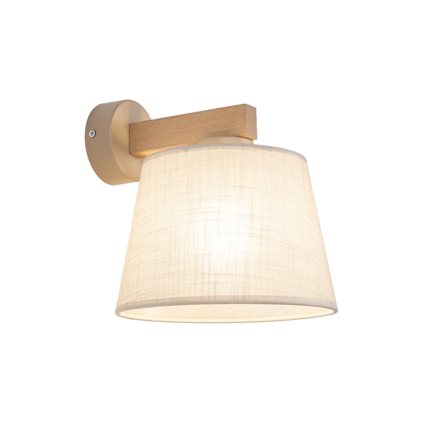 Brilagi - Aplique de pared LATTE SABIA 1xE27/60W/230V pino/beige