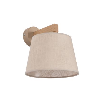 Brilagi - Aplique de pared LATTE SABIA 1xE27/60W/230V pino/beige