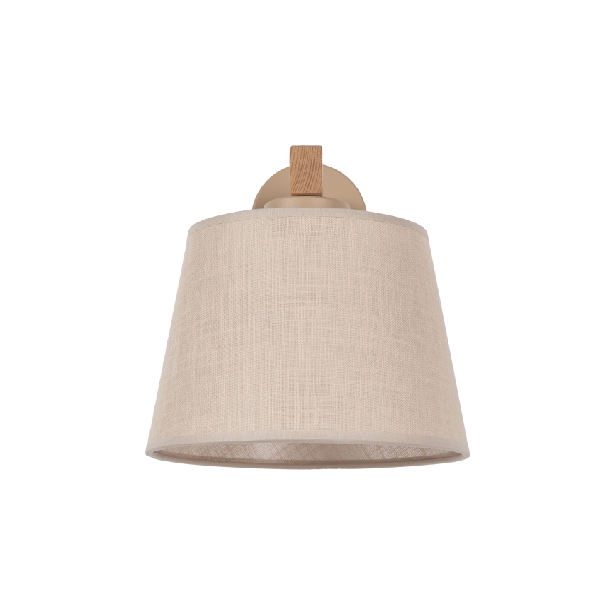 Brilagi - Aplique de pared LATTE SABIA 1xE27/60W/230V pino/beige