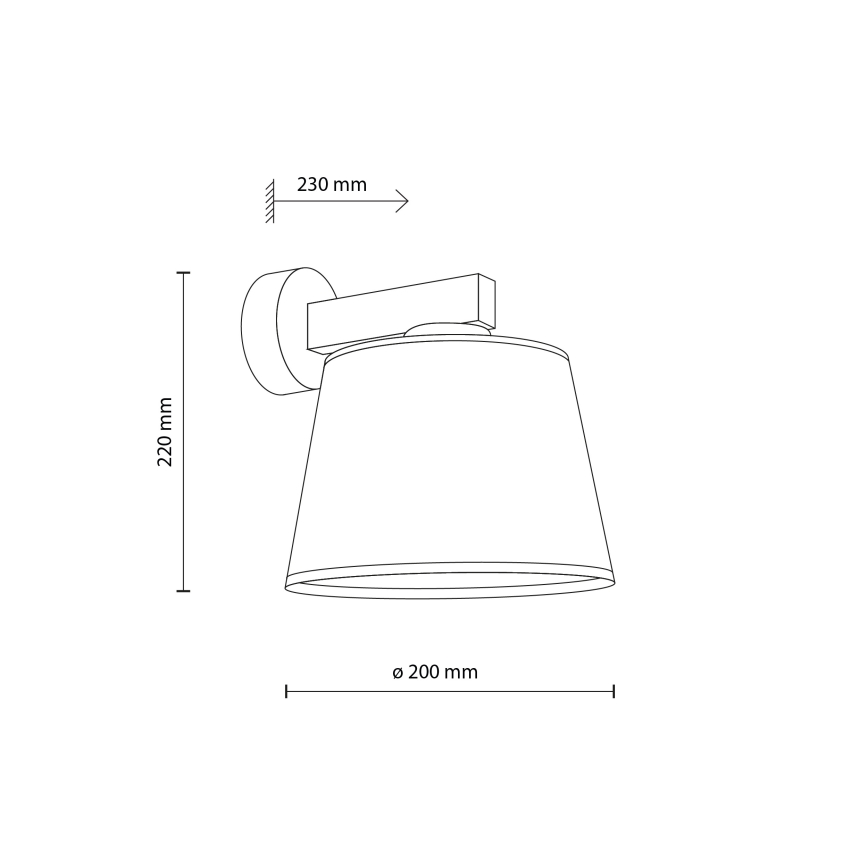 Brilagi - Aplique de pared LATTE SABIA 1xE27/60W/230V pino/beige