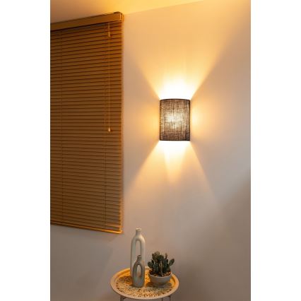 Brilagi - Aplique de pared LED BOHO STYLE 1xE27/15W/230V marrón