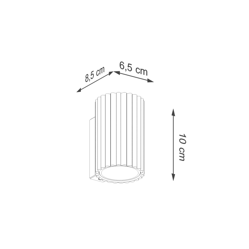 Brilagi - Aplique de pared LED CRESTO 1xGU10/10W/230V 10 cm blanco