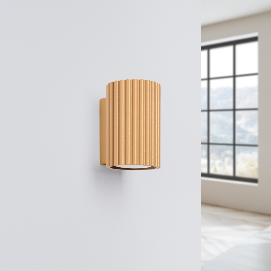 Brilagi - Aplique de pared LED CRESTO 1xGU10/10W/230V 10 cm dorado