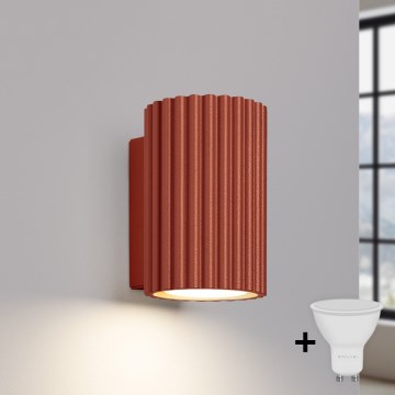 Brilagi - Aplique de pared LED CRESTO 1xGU10/10W/230V 10 cm rojo